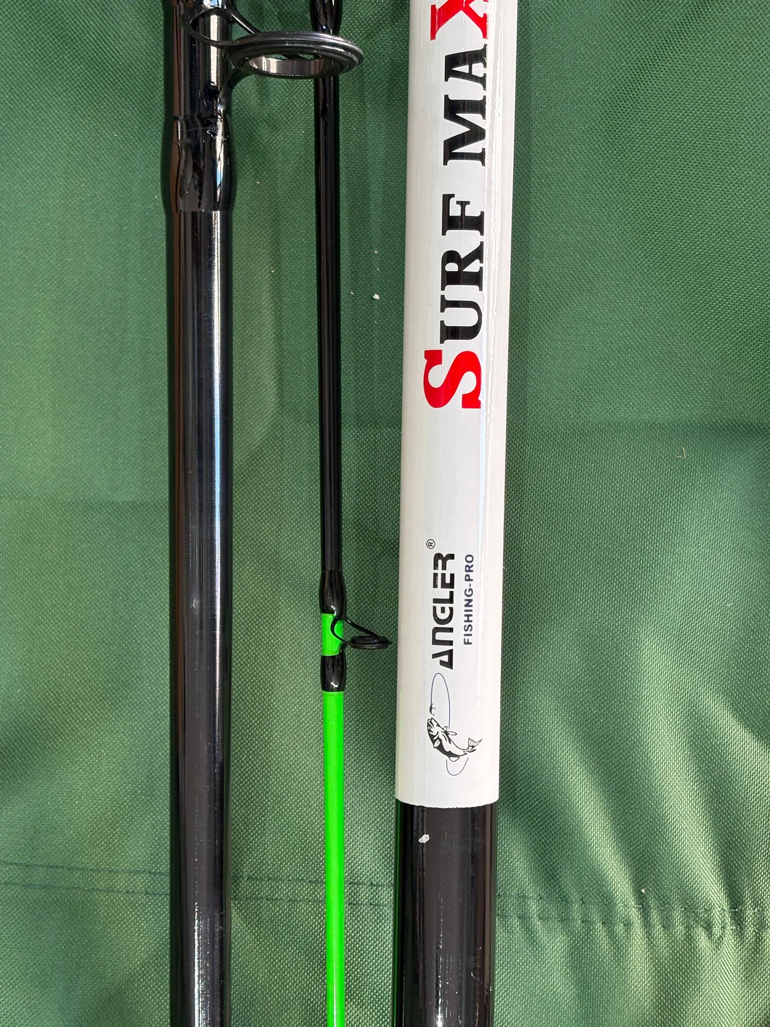 Caña Angler Surf Max 4,20mts 3 tr negro y blanco
